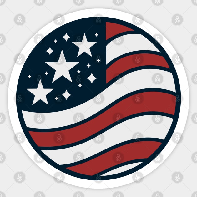 American Flag Sticker by KayBee Gift Shop